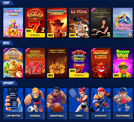 Spiele im Big Clash Casino